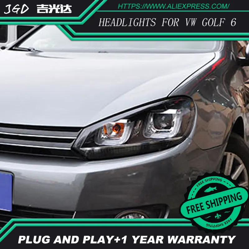 Автомобильный Стайлинг чехол для передней фары VW Golf 6 GTI 2010-2012 golf mk6 светодиодный