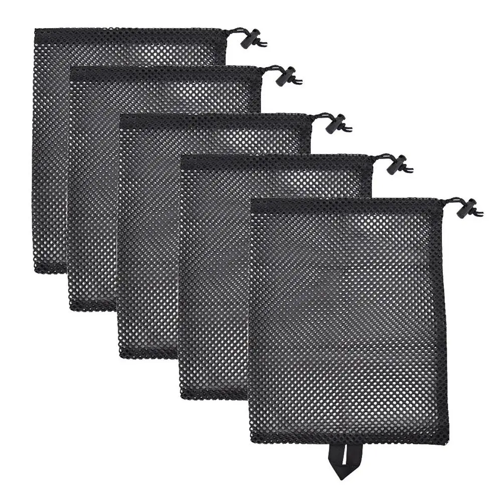 

Сетчатая Сумка на шнурке 5 шт., сетчатый мешок с застежкой на шнурке, прочные сетчатые мешки 11,81, многофункциональные сетчатые мешочки для иг...