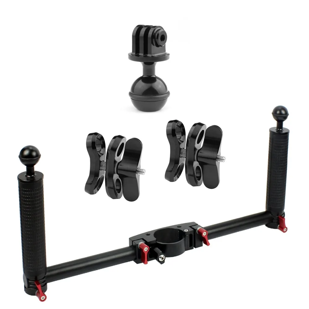 Двойной Ручной Стабилизатор рукоятки для DJI Ronin S для zhi yun Crane2 Pro Gimbal SLR держатель камеры с зажимами-бабочками адаптер