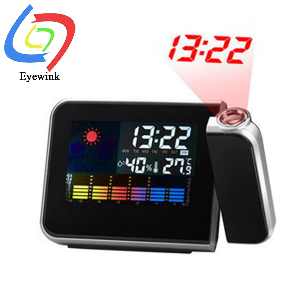 Креативные модные светодиодные электронные часы с цветным экраном проекцией