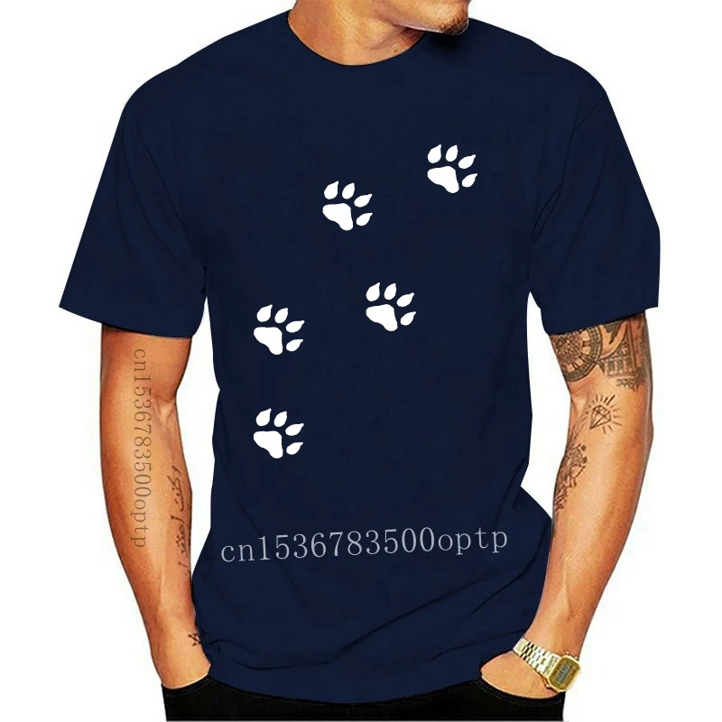 

New Paw Prints' . Mens funny dog / cat / animal T-shirt. S-XXL