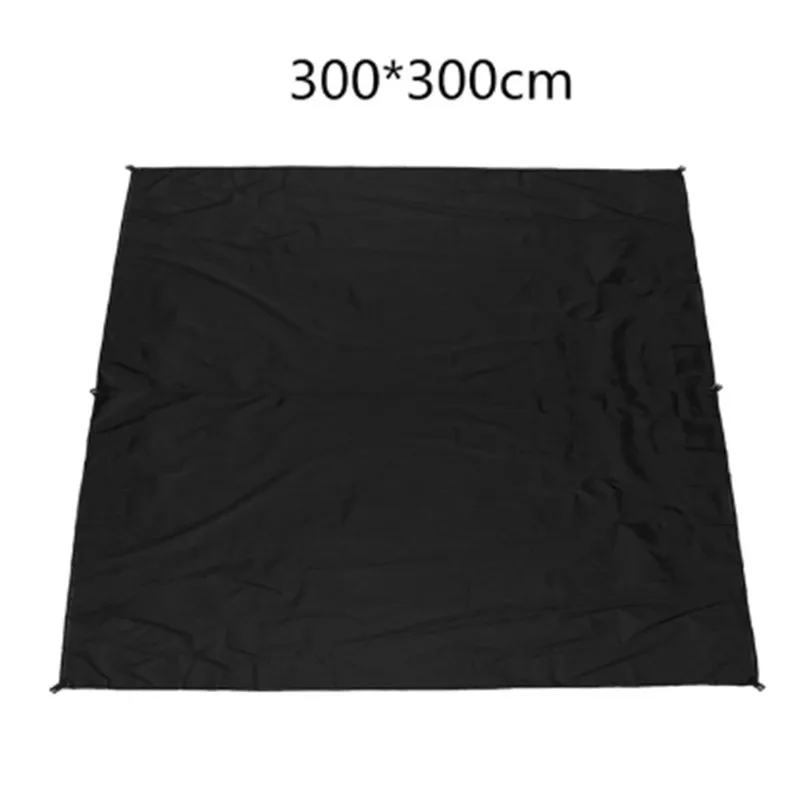 Black 10X10 футов водонепроницаемая Брезентовая палатка для кемпинга, дождливая Брезентовая палатка, гамак дождевой, коврик для пикника и пляжа, отпечаток для палатки и солнцезащитный козырек, Пешие прогулки - Color: Black