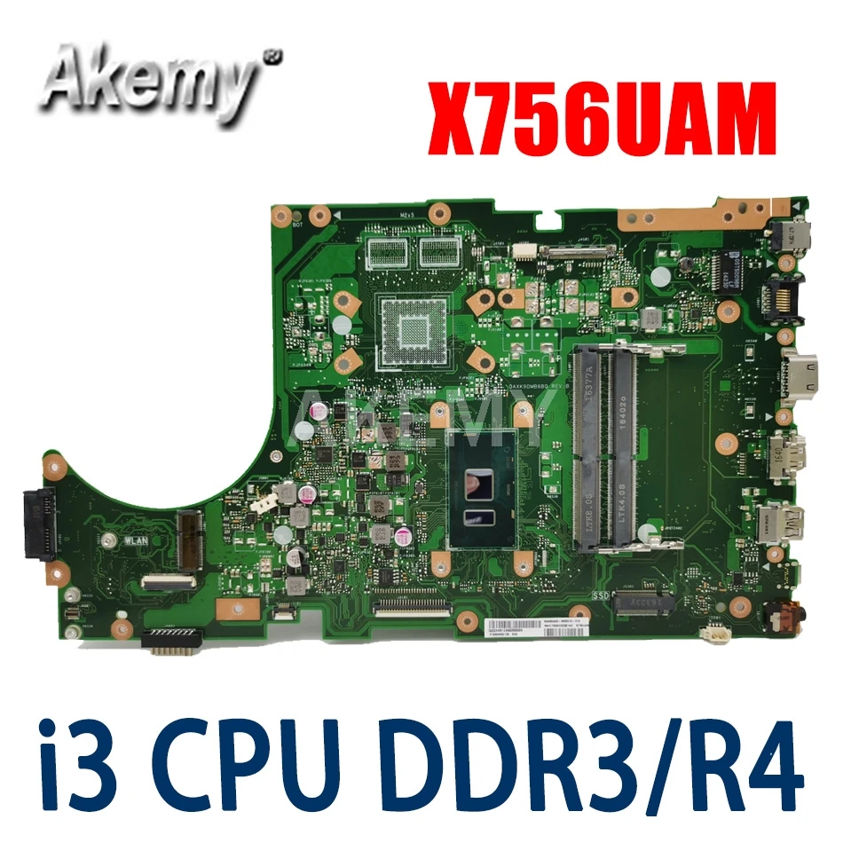 

Для ASUS X756UAM X756UAK X756UA материнская плата материнская плата i3 CPU GMA GPU DDR3 90NB0A00-R00040