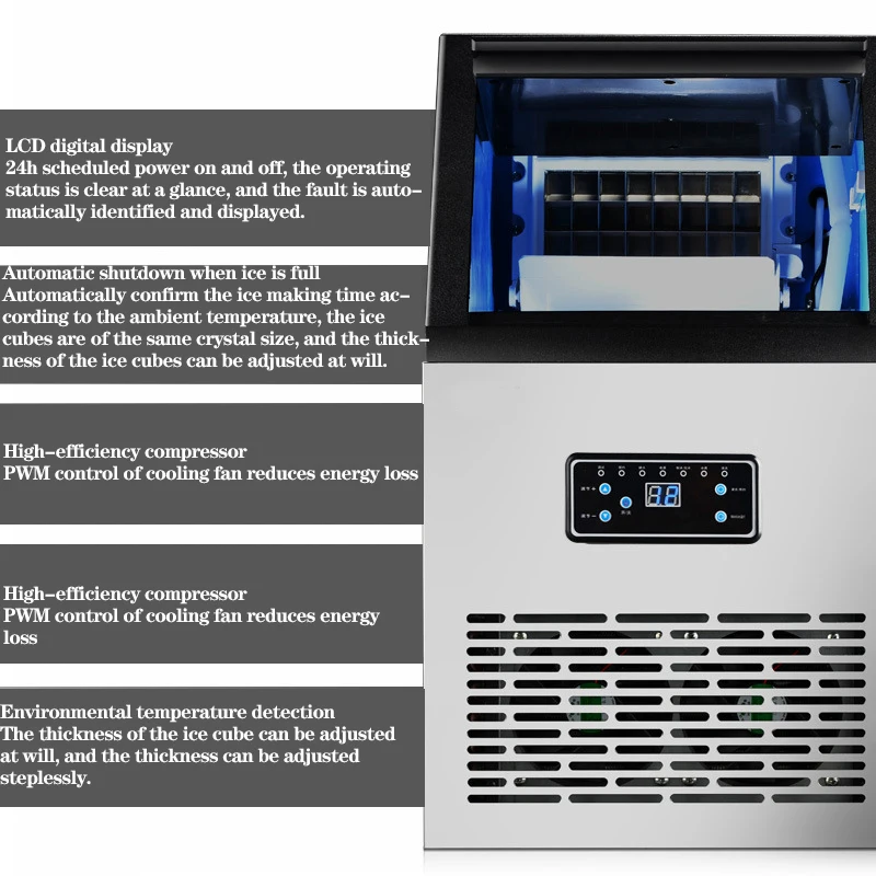 230 Вт коммерческий льдогенератор 110v/220v льда машина бытовой вакуумный упаковщик