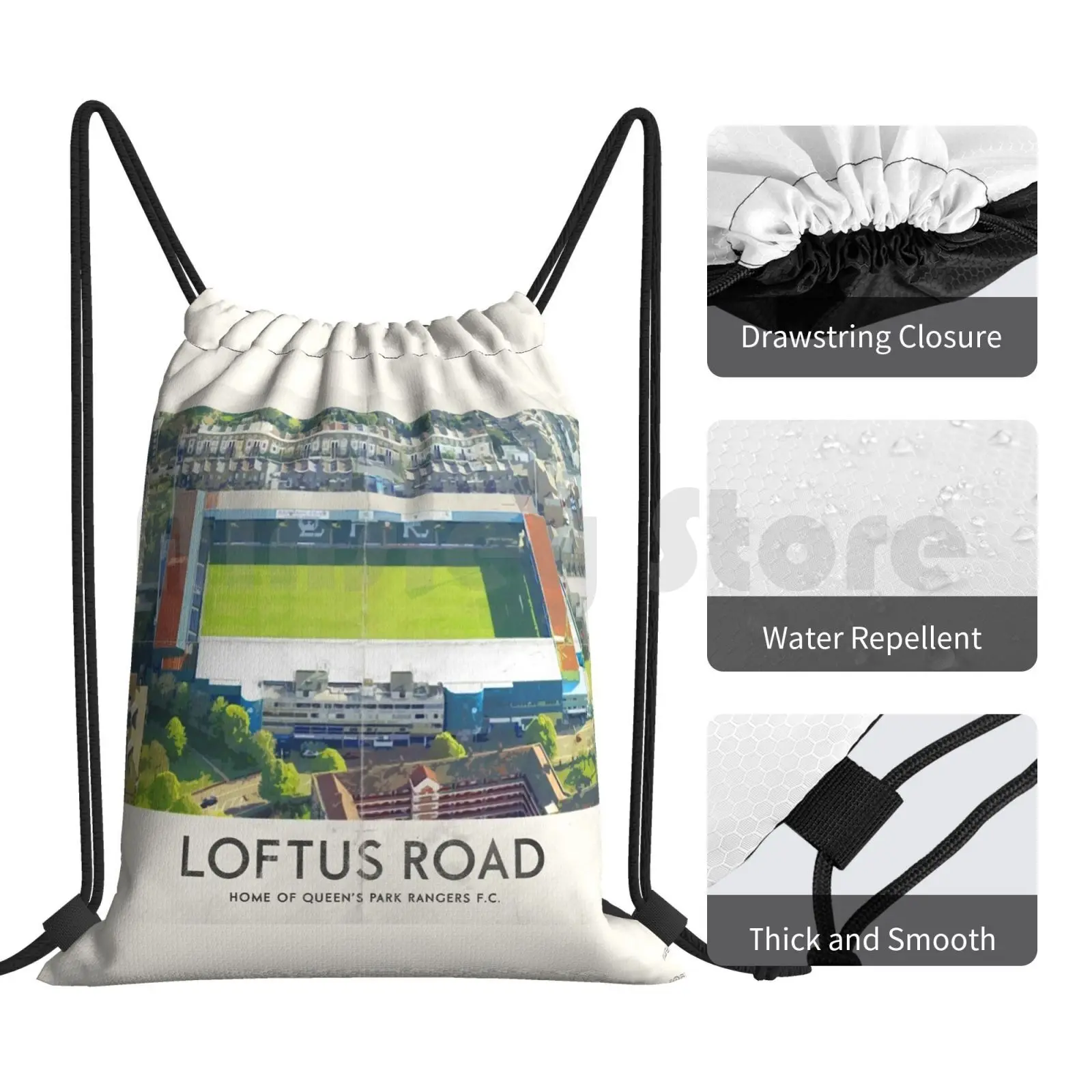 Винтажная футбольная площадка-Loftus Road ( Queen Park Ranger) рюкзак на шнурке сумка для