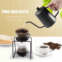 kettle 350ml 600ml coffee tea pot non stick coating food grade stainless steel gooseneck black drip kettle swan neck thin mouth