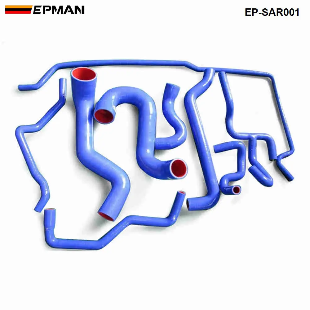 

9 шт. оригинальный логотип 100% силиконовый охлаждающий шланг комплект для Saab 9-5 2,3 T 2003 + синий EP-SAR001