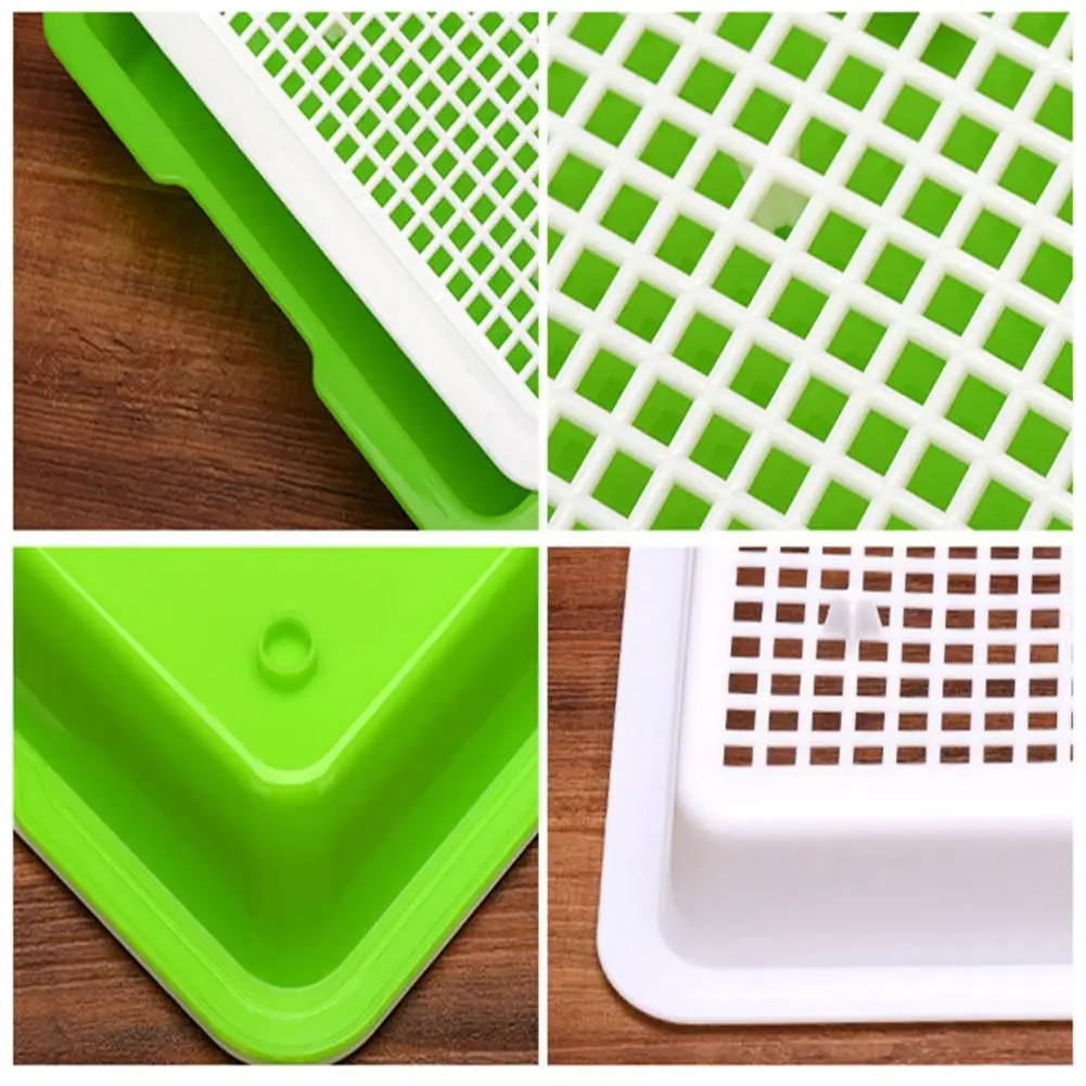 Planting Tray Sprouts Hydroponics Wheat Grass Implant Double-layer Soilless Culture Dish Seedling Color Random | Дом и сад