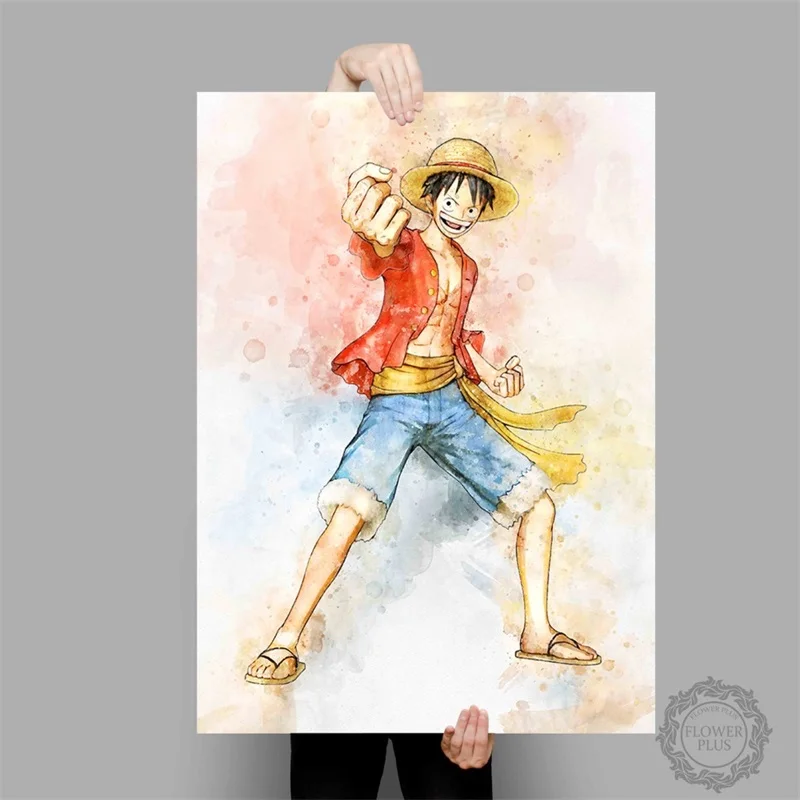 Модульная печать картины Домашний декор 1 шт. цельный Луффи Эйс Сабо аниме офис