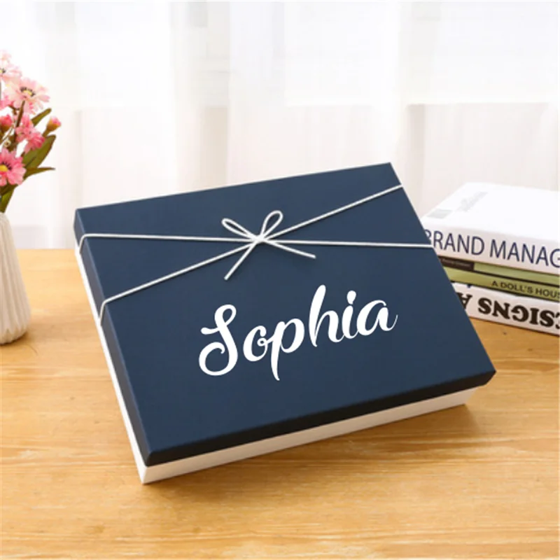 

Personalised Wedding Gift Box Bridal Party Gift Custom Gift Box Present Box Maid of Honour Personalized Bridesmaid Gift Name