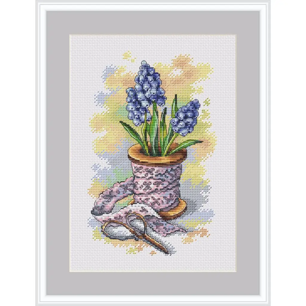 

MM RS cotton self-matching cross stitch Cross stitch RS cotton comes with no prints No prints Hyacinth spool
