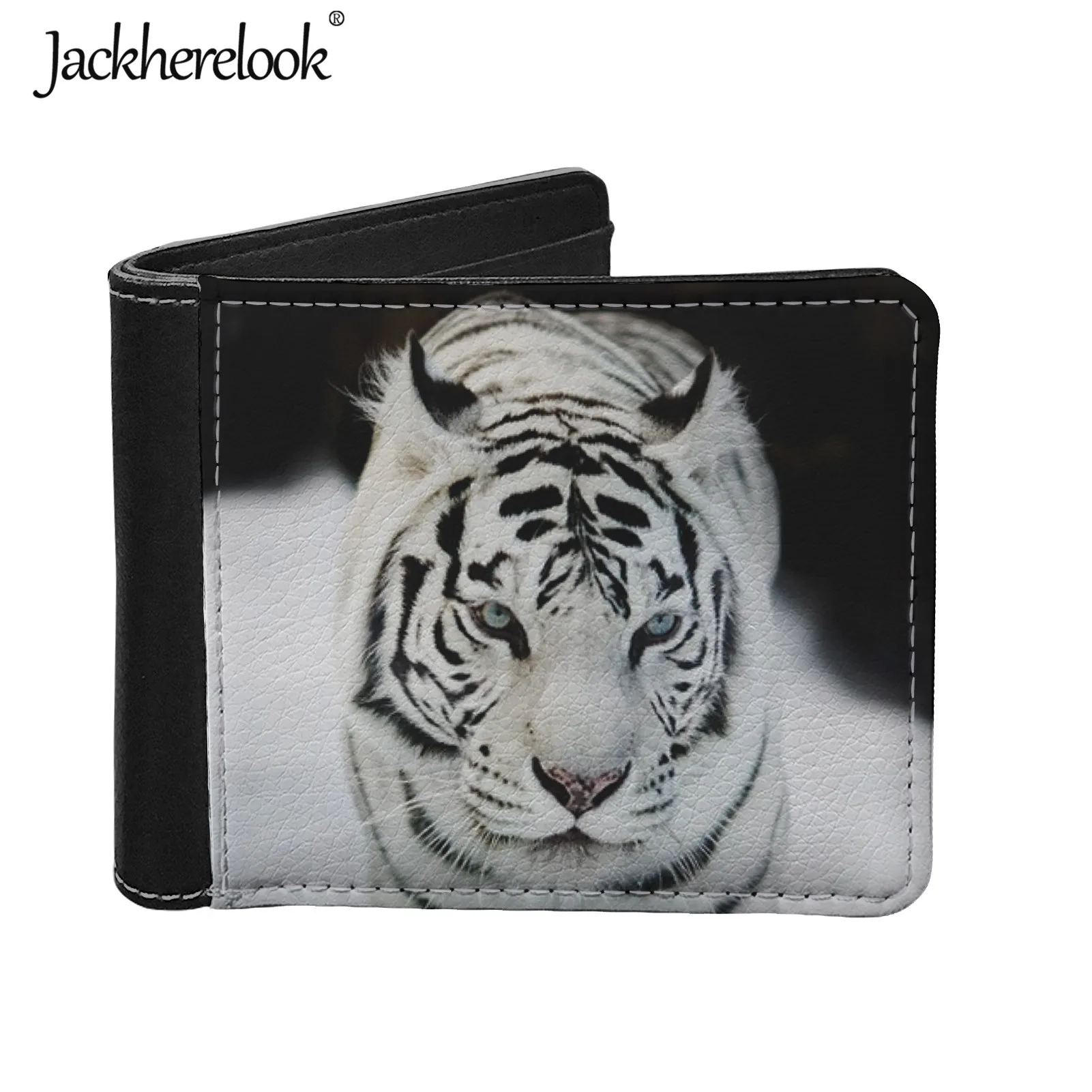 

Jackherelook Cool Tiger Lion Leopard Design Luxury PU Leather Card Holder Wallet for Men Coin Purse for Man Male Moneybag Bolsa