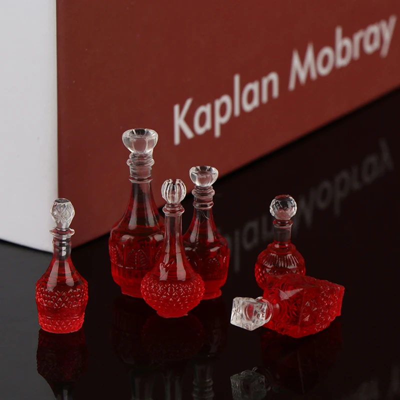 

10 шт., игрушка для ролевых игр, игрушки для еды, украшения для кукол, 1:12, кукольный домик, миниатюрные бутылки для напитков вина, модель, кухон...