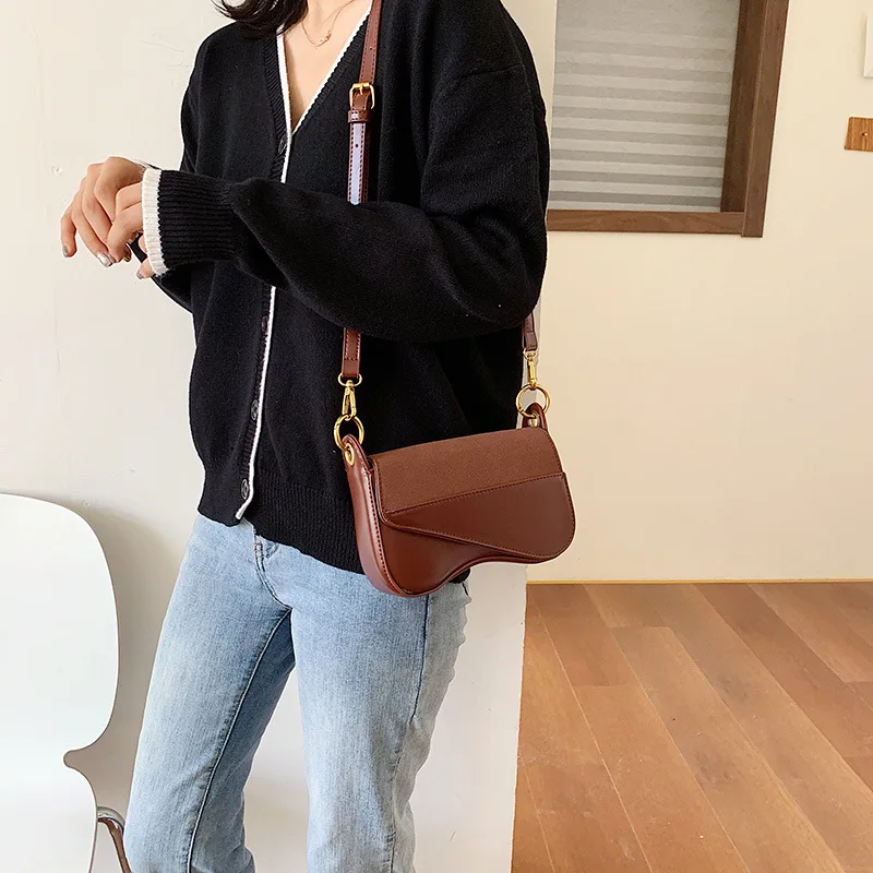 Винтажные сумки во французском стиле женские дизайнерская модная седельная