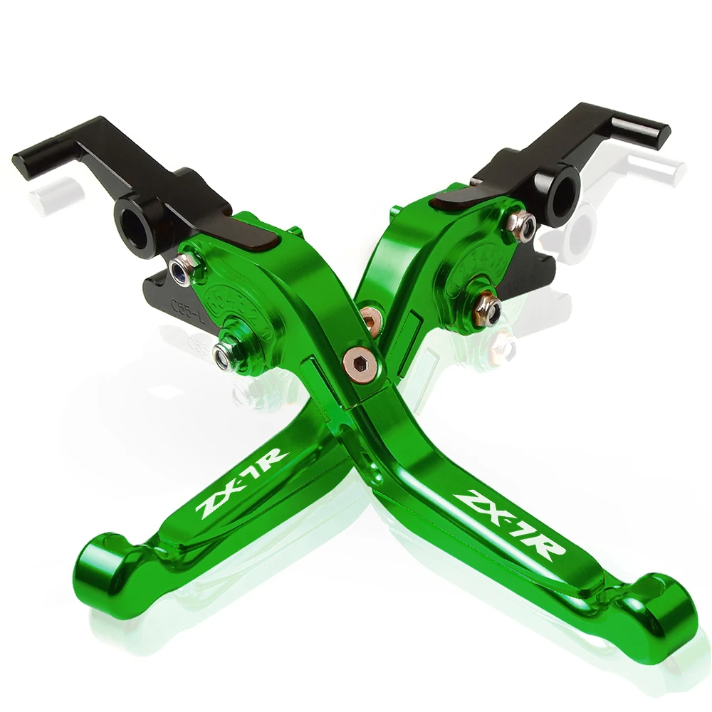 R with logo Мотоцикл с ЧПУ Регулируемые сцепные рычаги Ручка для KAWASAKI ZX7R ZX-7R 1989 1990 1991 1192 1993 1993-2003 ZX7R ZX-7R - Цвет: R with logo