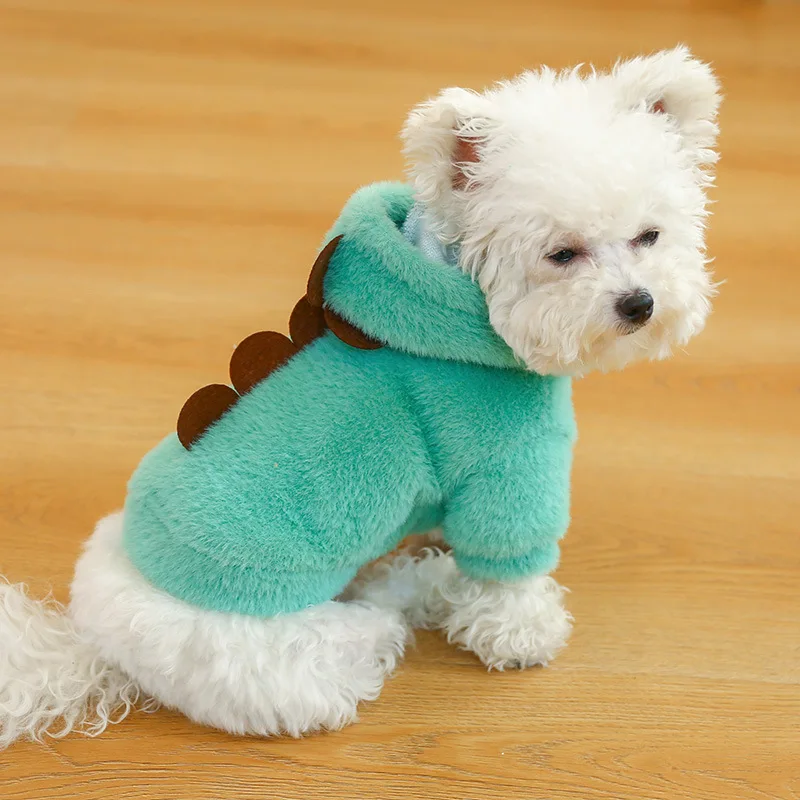 

Warm Dog Clothes for Small Medium Dogs Poodle Chihuahua Fashion Leisure Autumn Winter Sweater Pet Clothing Solid Hoodie Cotton