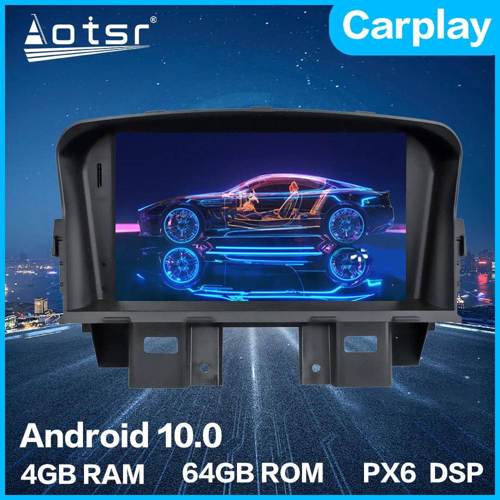 

Для Chevrolet CRUZE 2008 - 2012 Android автомобильный мультимедийный радио GPS навигация автомобильный DVD плеер IPS экран новый 10,0 64G головной убор для