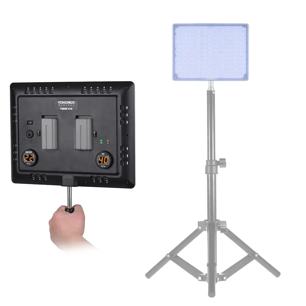 YongNuo YN600 RGB 3200K-5500K двухцветный светодиодный светильник с регулируемой яркостью