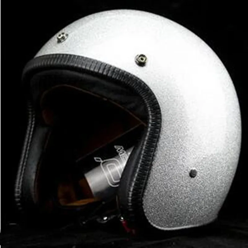 Шлем для мотоциклетного скутера Wanli винтажный шлем мотокросса с открытым лицом 3/4