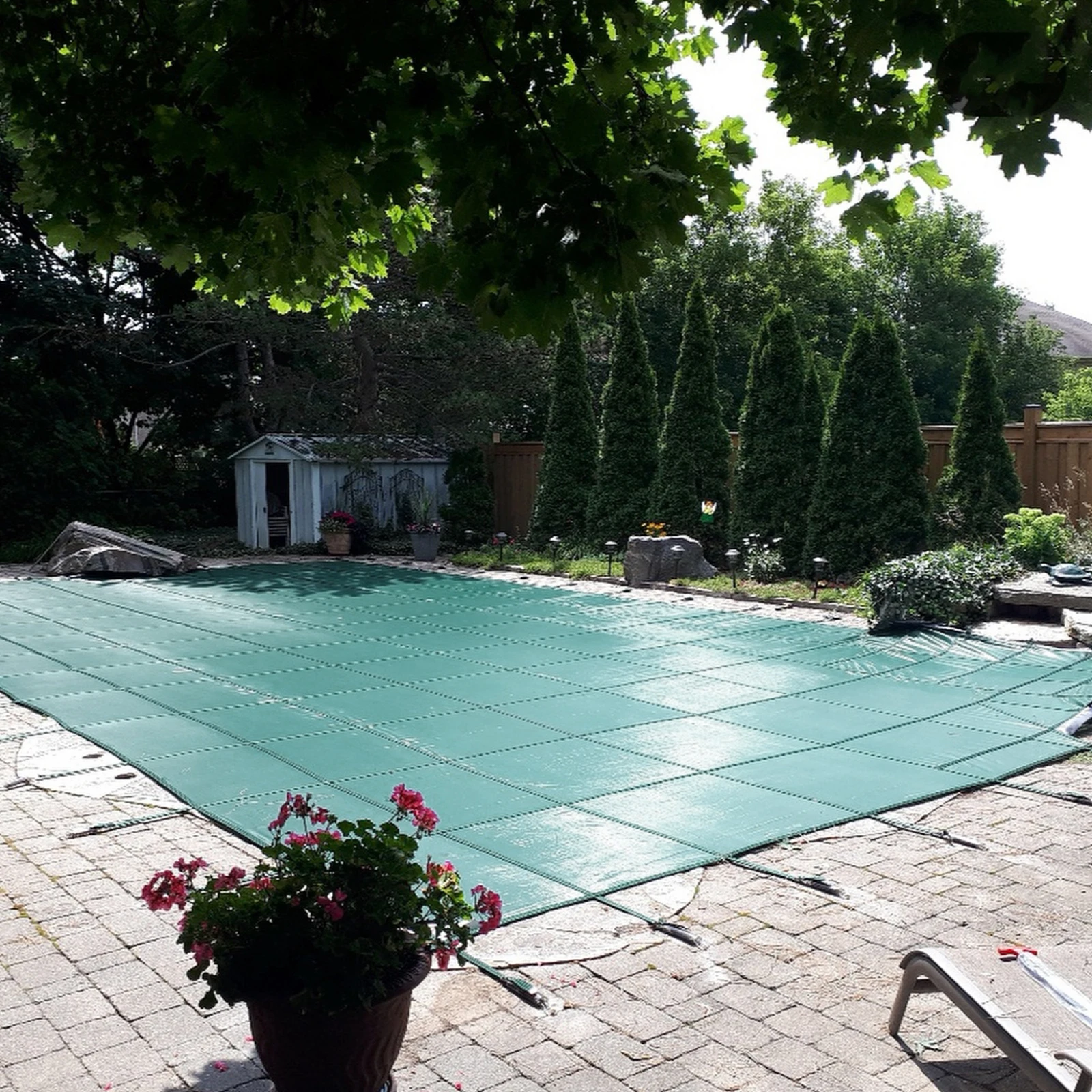 VEVOR-cubierta de seguridad para piscina, malla verde s&oacute;lida, rectangular, para el hogar, Invierno-0