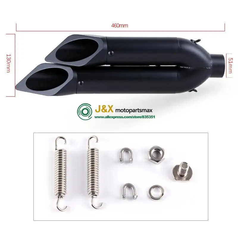 Универсальный глушитель выхлопной трубы мотоцикла с двойным отверстием Z800 ZX14R