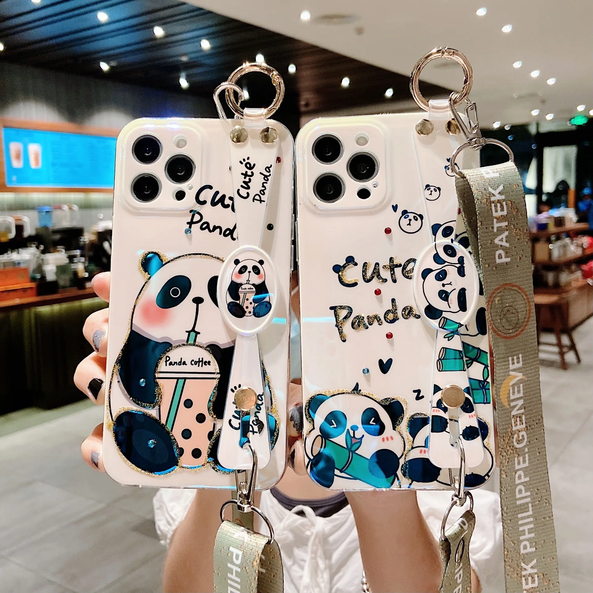 

Wristband cute bear is suitable for iPhone12 mobile phone case Apple 11 Epoxy xsmax/xr all-inclusive Pro couple