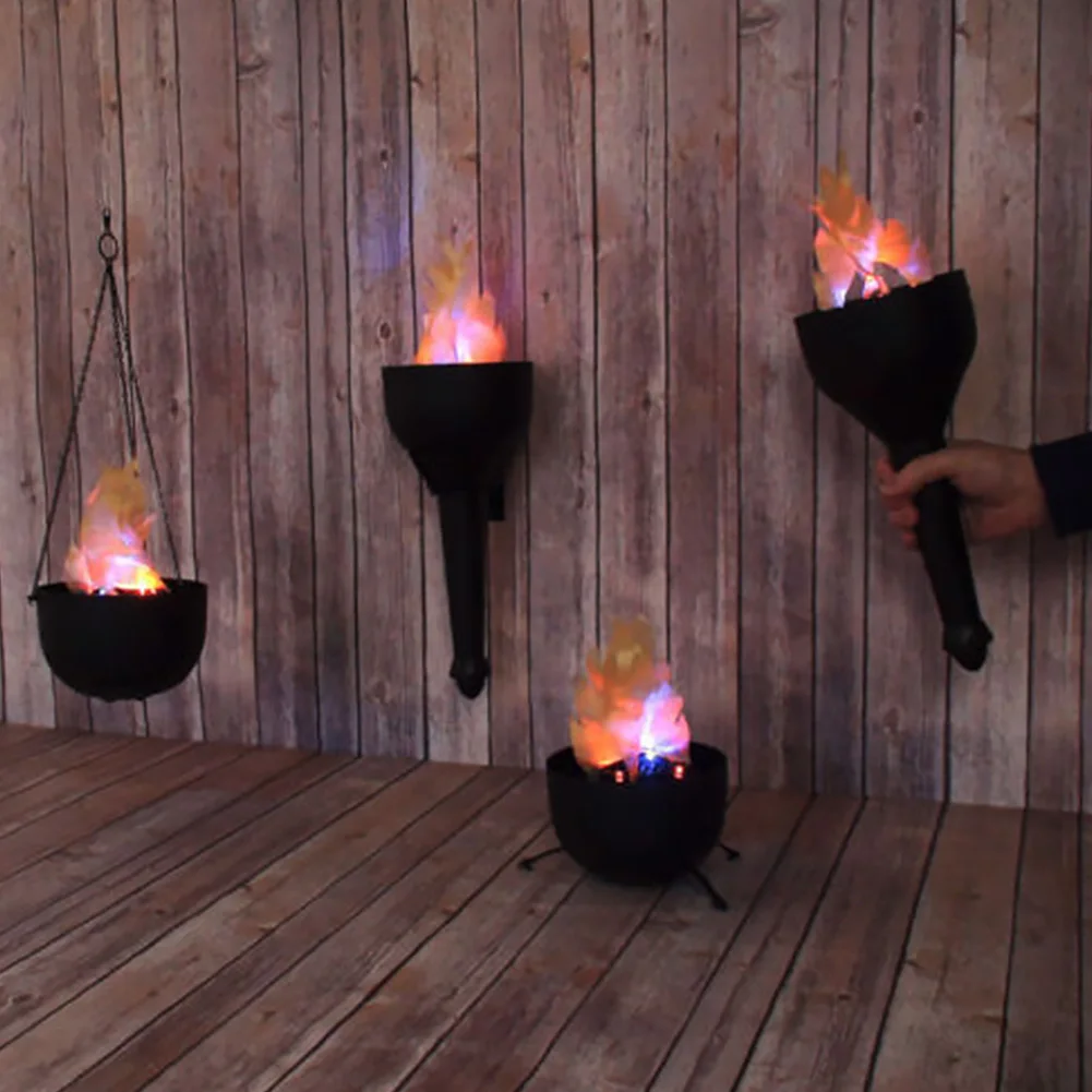Настольная электронная лампа пламени поддельный огонь горящий факел Led Bonfire украшение Хэллоуин рукоять Висячие вечерние 4 в 1