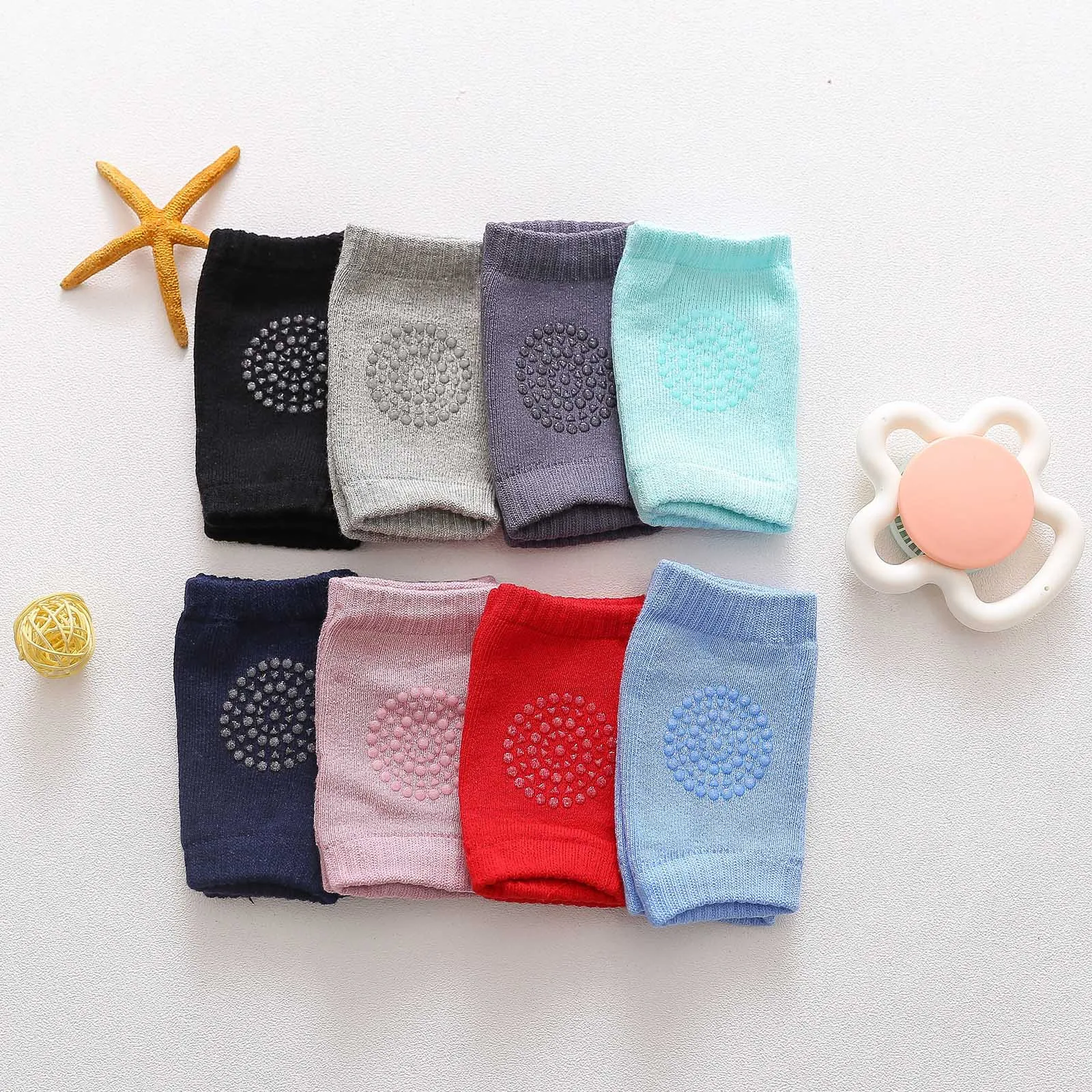 

2Pairs Toddler Kids Baby Safety Sport Crawling Elbow Cushion Non-slip Knee Pads Protective Gear Leg Warmers