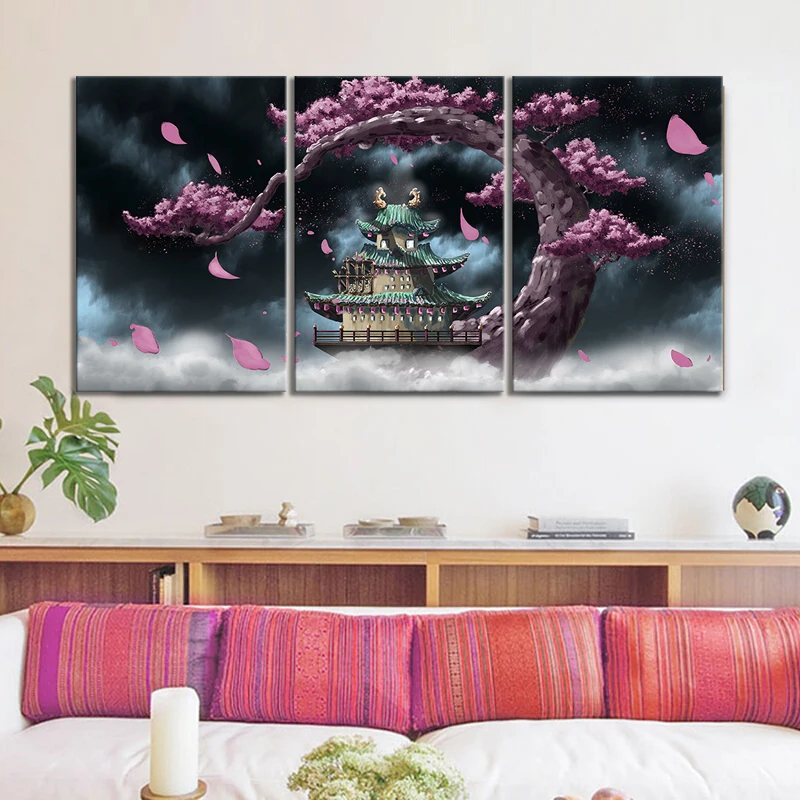 

Картина маслом для детской комнаты, 3 шт., аниме, 1 шт.