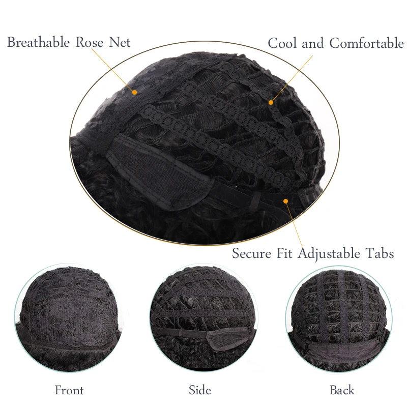 WEILAI кудрявые парики боб для женщин термостойкие| |