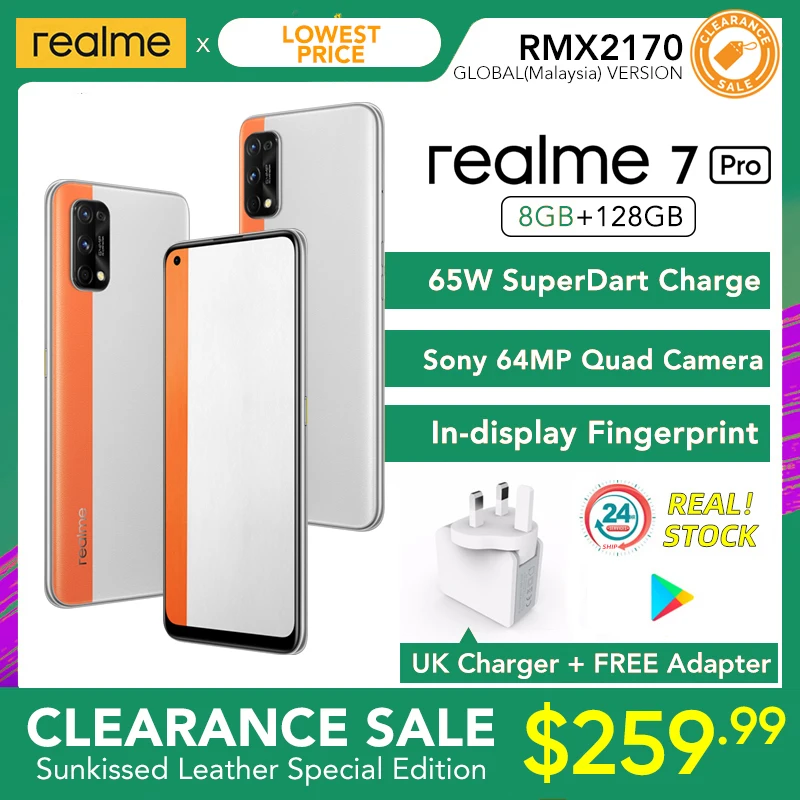 

Realme 7 Pro смартфон с 5,5-дюймовым дисплеем, ОЗУ 8 Гб, ПЗУ 128 ГБ, 65 Вт