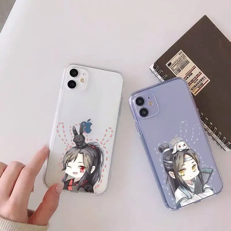 

Mo Dao Zu Shi Cartoon Cute Anime Phone Case Transparent soft For iphone 12 11 13 7 8 6 s plus x xs xr pro max mini