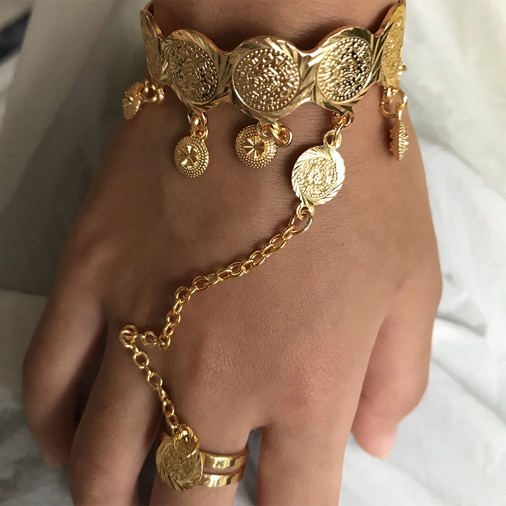 WANDO Детские позолоченные браслеты с монетами подарочные для детей красивые