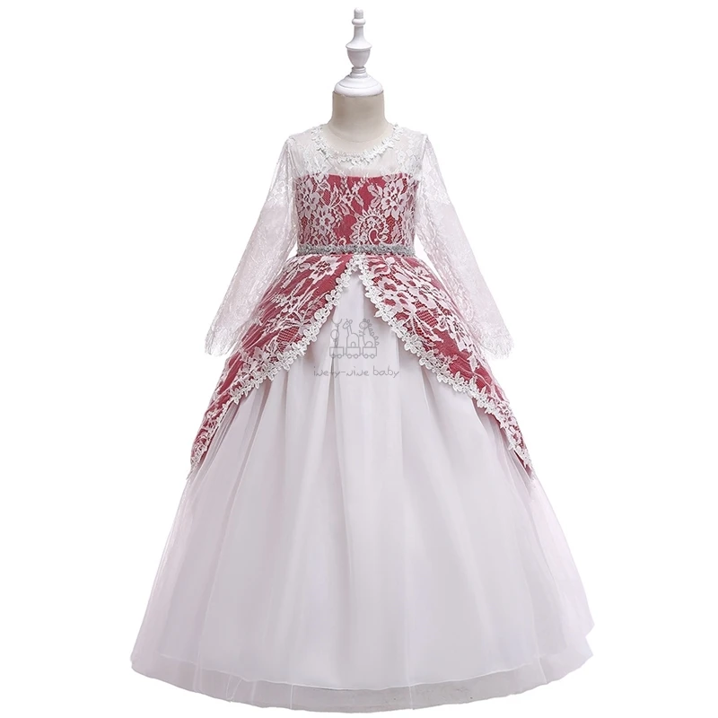 Винтажное платье с цветочным узором для девочек на свадьбу детское праздничное