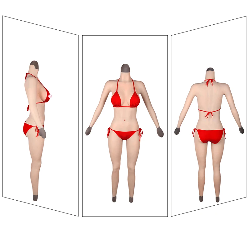 Chihiro Realistic Silicone Bodysuit E Cup False Boobs with Arms for Crossdresser Male Transgender to Female |