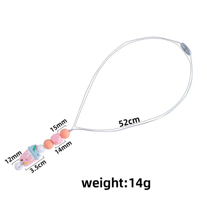 Coskiss 1 Uds de Ainmal dentici&oacute;n collar Mom para lactancia beb&eacute; masticar collar exento de BPA silicona perlas regalo de la Ducha del beb&eacute;-5