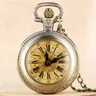 Винтажные кварцевые карманные часы с римскими цифрами, полностью охотничьи часы, изысканное ожерелье, часы с подвеской, подарки