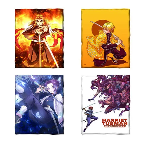 Дропшиппинг демон Slayer пледы одеяло каракули стиль рисованной эскиз абстрактный