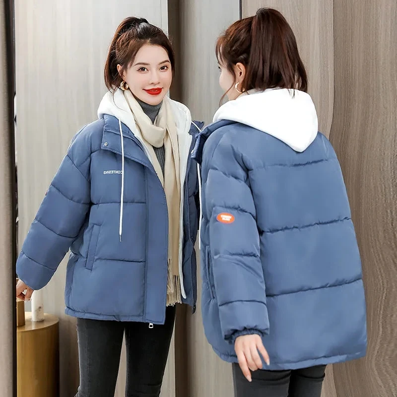 Female Two-piece Down Padde Jacket 2021 Women Winter New Thick Korean Hundred Towers Version Of Loose Padded Jacket Student Coat