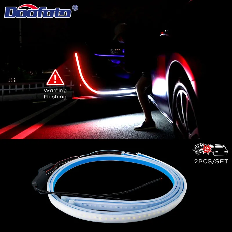 

DOOFOTO LED Car Door Anti-collision warning Safetylight Universal Car door decoration atmosphere lamp Car Door Warning led strip