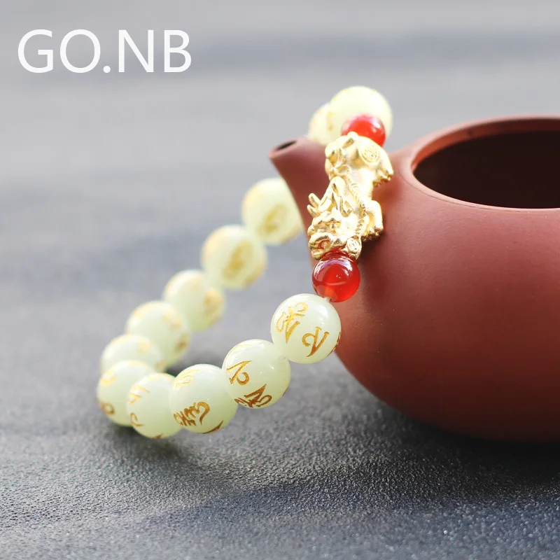 Браслет фэн-шуй из светящегося камня для мужчин и женщин | Украшения аксессуары