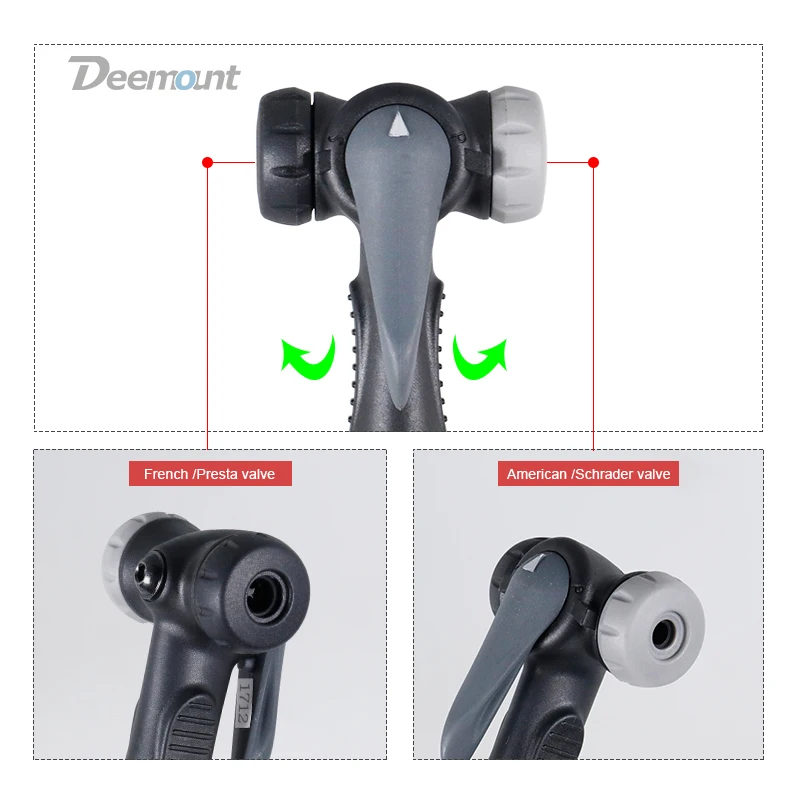 Качественный адаптер для велосипедного насоса с шлангом и блокировкой большого