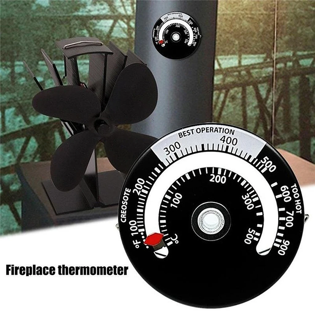

Stove Magnetic Thermometer Log Burning Fireplace Temperature Monitor Gauge