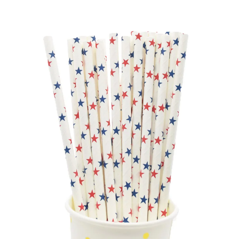 25pcs straws 25 шт. год радужные бумажные соломинки Рождество Дети питьевой соломки для дней рождения вечерние принадлежности Свадебные украшения - Цвет: 25pcs straws