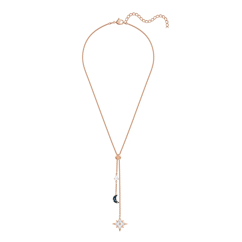 

New High-quality Fashion Y Necklace Shiny Moon Star Pattern Classic Style Female Romantic Clavicle Fashion Exquisite Gift