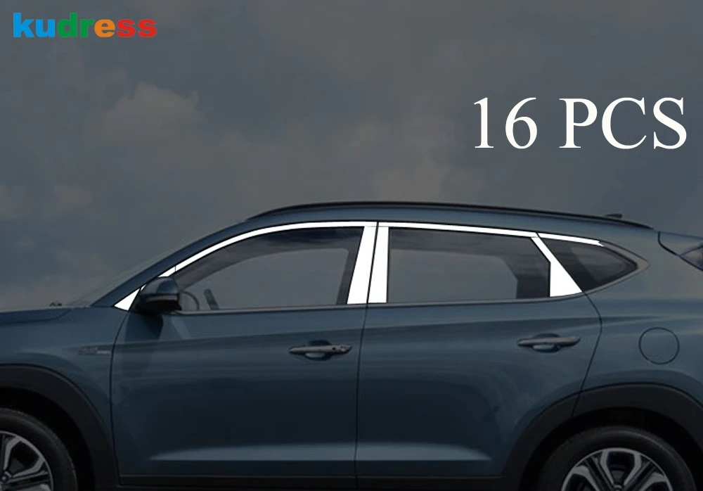 Для Hyundai Tucson 2015 2016 2017 2018 Крышка для окна автомобиля из нержавеющей стали отделка