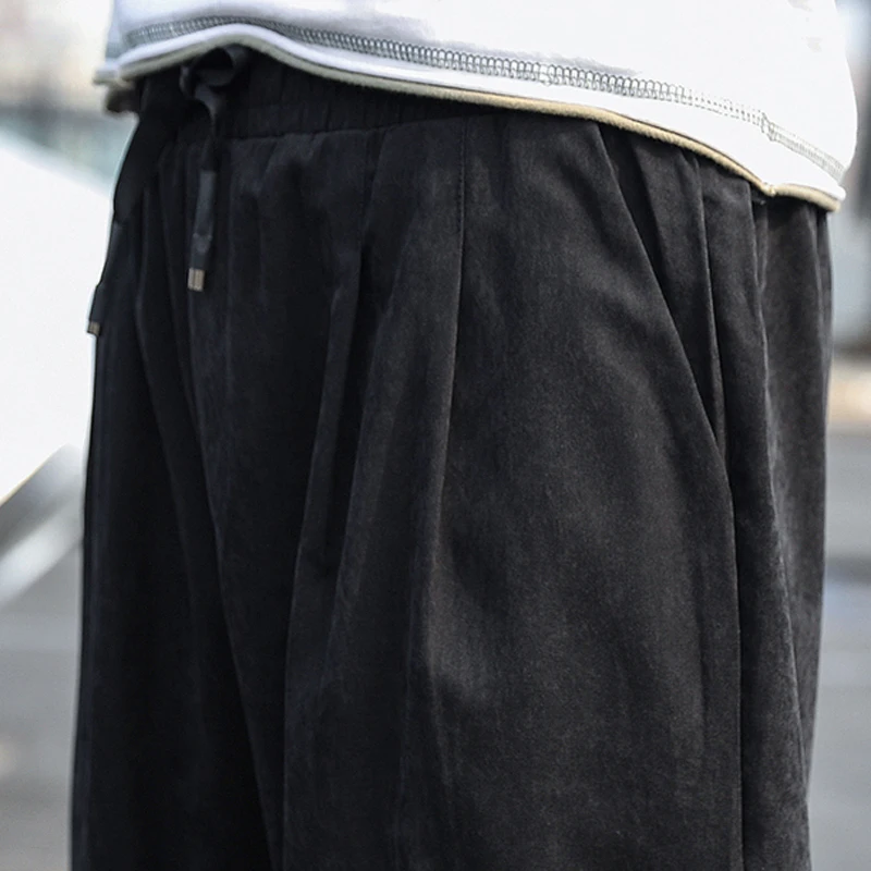 

Hzirip 2021 Casual Pants For Men's Lace-Up Harem And Aports Pant All-Match Cropped Elastic Waist Puls Size Multiple Colour