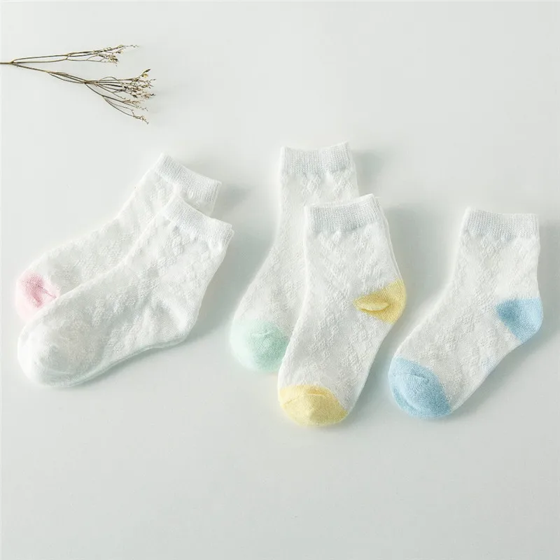 5 пар/лот весенне летние новые детские хлопковые носки Модные ультратонкие