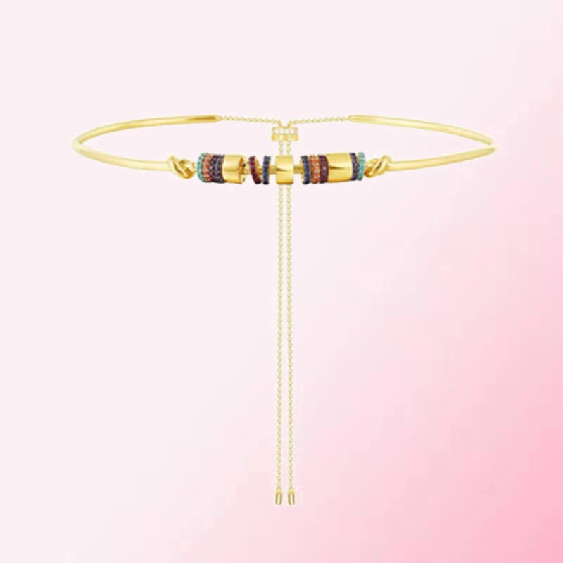 

Модное изысканное разноцветное ожерелье из серебра 925 пробы с индивидуальным дизайном в масштабе 1:1