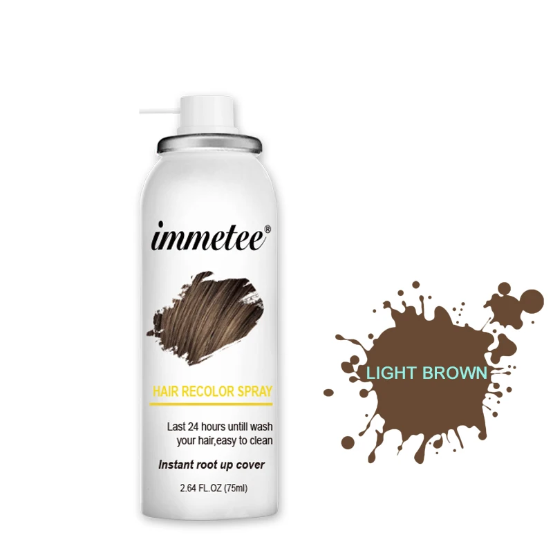 Light Brown IMMETEE краска для волос спрей для восстановления цвета волос для заполнения цвета волос 1 шт. цвет волос здоровая краска для волос заправка корней волос - Цвет: Light Brown
